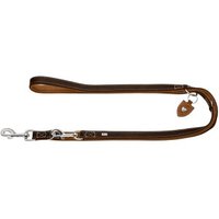 Hunter Verstellbare Führleine Tara dunkelbraun / beige L-XL