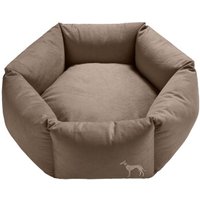 Hunter Orthopädisches Hundesofa Merida 6-eckig taupe 90 cm, 30 cm, 90 cm