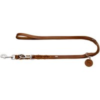 Hunter Verstellbare Führleine Solid Education cognac 1,8 cm, 2,5 m