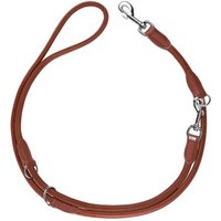 Hunter Verstellbare Führleine Round & Soft Canadian Up cognac 1,4 cm