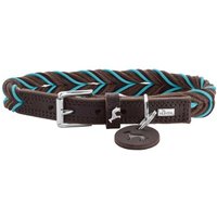Hunter Halsband Solid Education Cord blau/ türkis/ braun 50 cm