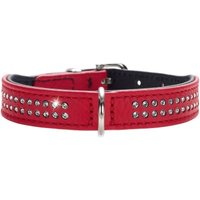 Hunter Halsband Diamond Petit rot/ schwarz 37 cm