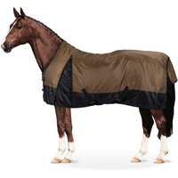 Equinate Regendecke Diamond mit erweiterter Schulterfreiheit und Fleeceinnenfutter braun 1,55 m