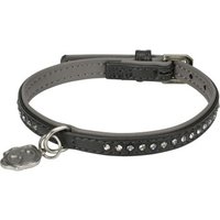 MORE Deluxe Halsband Strass anthrazit XXXS