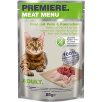 PREMIERE Meat Menu Adult Rind mit Pute und Kaninchen 48x85 g