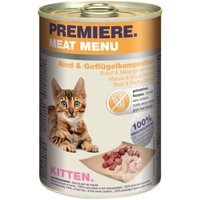PREMIERE Meat Menu Kitten Rind und Geflügelkomposition 12x400 g