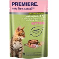 PREMIERE cats love nature Deluxe Ragout Kitten mit Pute, Lachs und Reis 24x100 g