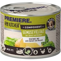PREMIERE PAW KITCHEN Nassfutter Hund Adult Component, Gemüsevielfalt mit Spinat und Brokkoli 24x200 g