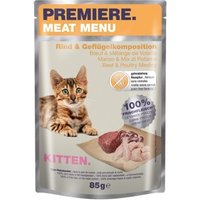 PREMIERE Meat Menu Kitten Rind und Geflügelkomposition 48x85 g