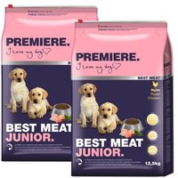 PREMIERE Trockenfutter Hund Best Meat Junior Geflügel 2x12,5 kg