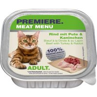 PREMIERE Meat Menu Adult Rind mit Pute und Kaninchen 64x100 g