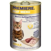 PREMIERE Meat Menu Adult Rind und Geflügelkomposition 12x400 g