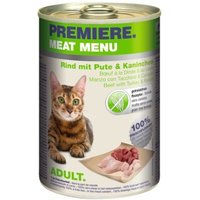 PREMIERE Meat Menu Adult Rind, Pute und Kaninchen 12x400 g