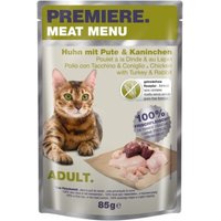 PREMIERE Meat Menu Adult Huhn mit Pute und Kaninchen 48x85 g