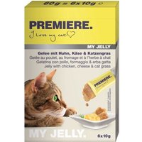 PREMIERE MyJelly Huhn,Käse&Katzengras 6x10g