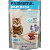 PREMIERE Meat Menu Adult Rind mit Kabeljau 48x85 g