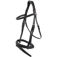 Hans Melzer Horse Equipment Hans Melzer Trense Rüspel schwarz/silber englisches Reithalfter