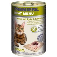 PREMIERE Meat Menu Adult Huhn mit Pute und Kaninchen 12x400 g