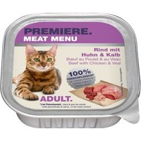 PREMIERE Meat Menu Adult Rind mit Huhn und Kalb 64x100 g