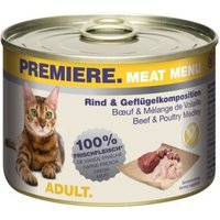 PREMIERE Meat Menu Adult Rind und Geflügelkomposition 12x200 g