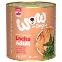 WOW Nassfutter Hund, Adult 6x800 g Lachs mit Löwenzahn