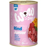 WOW Nassfutter Hund, Junior 6x400 g Rind mit Kürbis