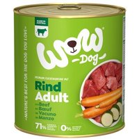 WOW Nassfutter Hund, Adult 6x800 g Rind mit Karotte