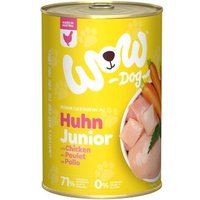 WOW Nassfutter Hund, Junior 6x400 g Huhn mit Karotte
