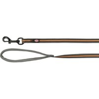 Trixie Fusion Schleppleine, gummiert schwarz/ orange 1 m