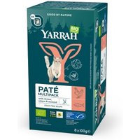 Yarrah Bio Nassfutter Katze Schalen Multipack Pastete Lachs 8x100g