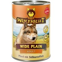 WOLFSBLUT Adult Wide Plain - Pferd mit Süßkartoffeln - 6x395g