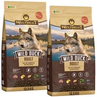 WOLFSBLUT Wild Duck Hund Trockenfutter, Adult 2x12,5 kg