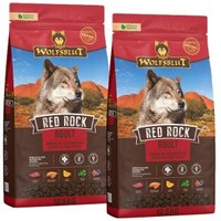 WOLFSBLUT Nassfutter Hund Adult Red Rock mit Kängurufleisch 2x12,5 kg
