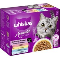 Whiskas Nassfutter Katze Adult, Multipack, 1+ Gemischte Auswahl, in Sauce 12x85 g