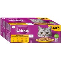 Whiskas Mega Pack 1+ Geflügel Auswahl in Gelee 40 x 85g