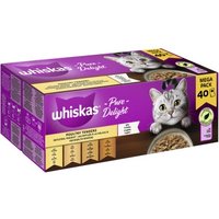 Whiskas Pure Delight Mega Pack Geflügel Ragout in Gelee 40 x 85g