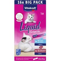 Vitakraft Liquid Snack Multipack mit Lachs und Leberwurst 16x15 g