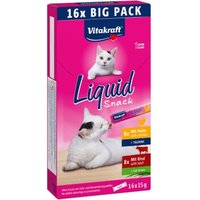 Vitakraft Liquid Snack Multipack mit Huhn und Rind 16x15 g
