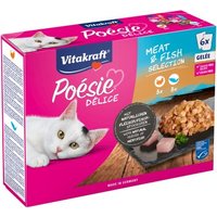 Vitakraft Poésie Delice Adult 6x85g Fleisch und Fisch, in Gelee
