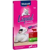 Vitakraft Cat Liquid-Snack Rind und Katzengras 66x15 g