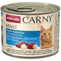 animonda Carny Nassfutter Katze Adult Rind und Kabeljau mit Petersilienwurzel 12x200 g