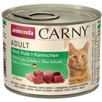 animonda Carny Nassfutter Katze Adult Rind, Pute und Kaninchen 12x200 g