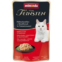 animonda Vom Feinsten 18x50g mit Hühnchenfilet und Rindfleisch, in Tomatensauce