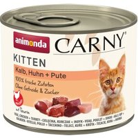 animonda Carny Nassfutter Katze Kitten Kalb, Huhn und Pute 24x200 g