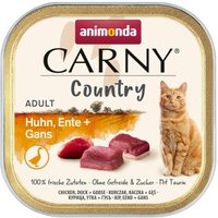animonda Carny Nassfutter Katze Adult Country Huhn, Ente, Gans 64x100 g