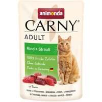 animonda Carny Nassfutter Katze Adult Rind und Strauß 12x85 g