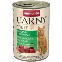animonda Carny Nassfutter Katze Adult 6x400 g Rind, Pute und Kaninchen