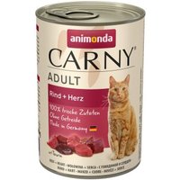 animonda Carny Nassfutter Katze Adult 6x400 g Rind und Herz