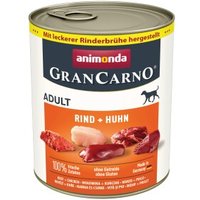 animonda GranCarno Original Nassfutter Hund Adult, Rind und Huhn 6x800 g