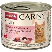 animonda Carny Nassfutter Katze Adult Pute, Huhn und Shrimps 6x200 g
